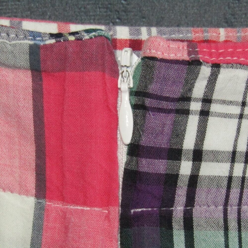 Cape Madras Maine Plaid Patchwork Skort Size 2 Cotton Preppy Golf Tennis Summer - Picture 6 of 11